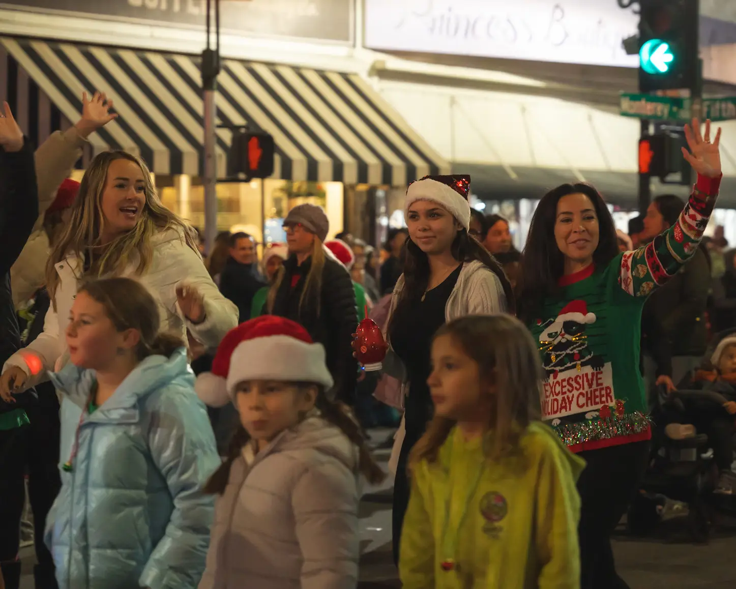 Community members at the holiday market