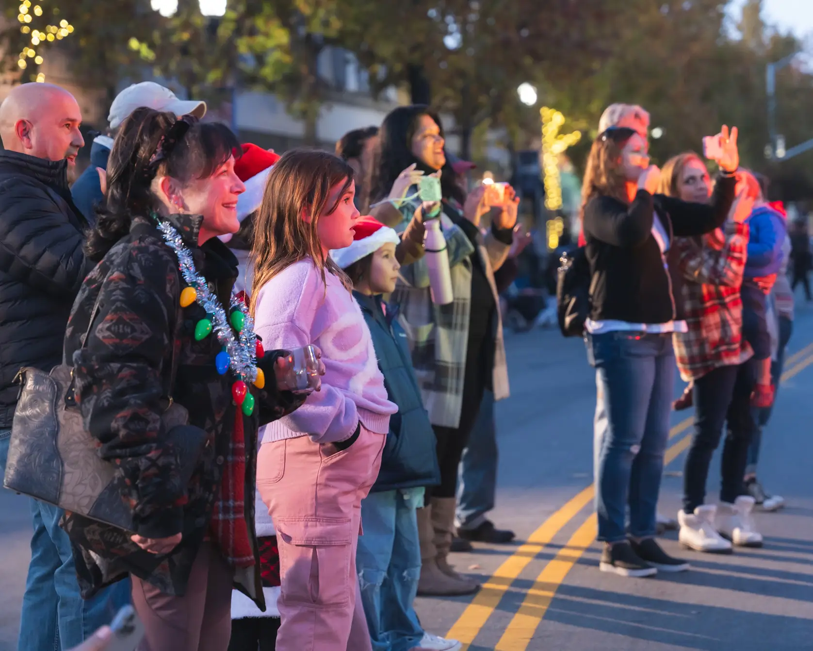Festival visitors in downtown Gilroy